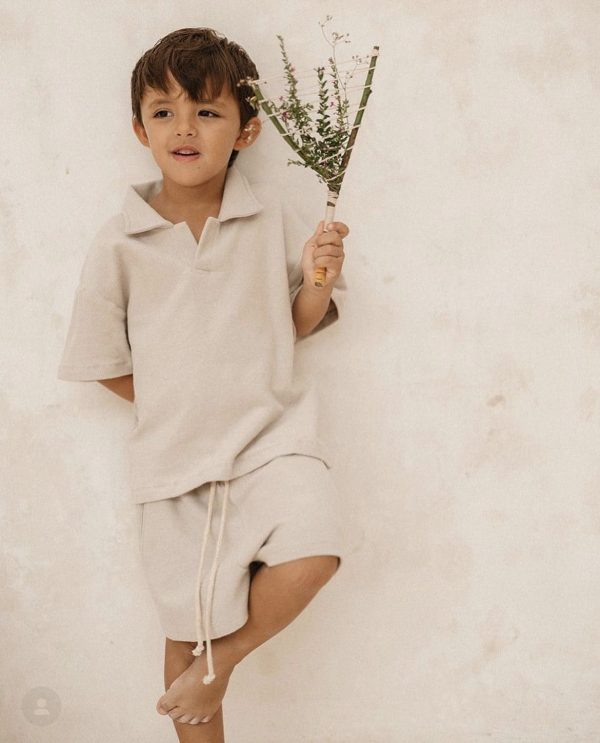 Ensemble short et polo en coton bio