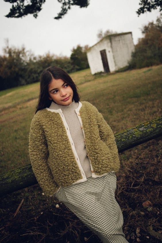 Gilet boutonné doublé moumoute