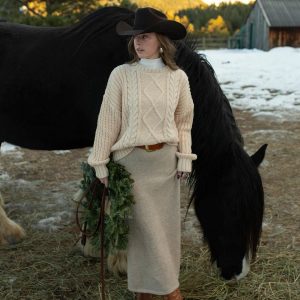 Jupe longue en laine mérinos responsable Jupe longue en laine mérinos responsable