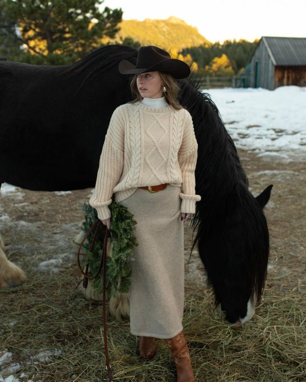 Jupe longue en laine mérinos responsable