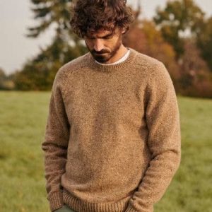 Pull-over épais en laine naturelle