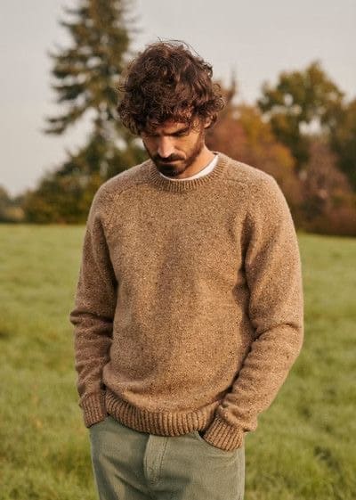 Pull-over épais en laine naturelle