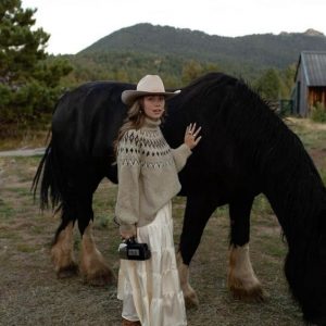 Pull oversize en laine naturelle Pull oversize en laine naturelle