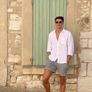 Short rayé en coton biologique